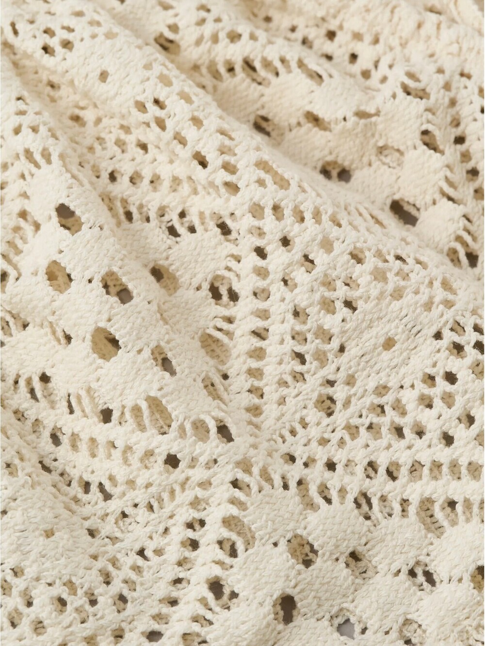 AE Lace Tie-Front Puff Sleeve Tee American Eagle NWT Cream Large - Picture 5 of 7